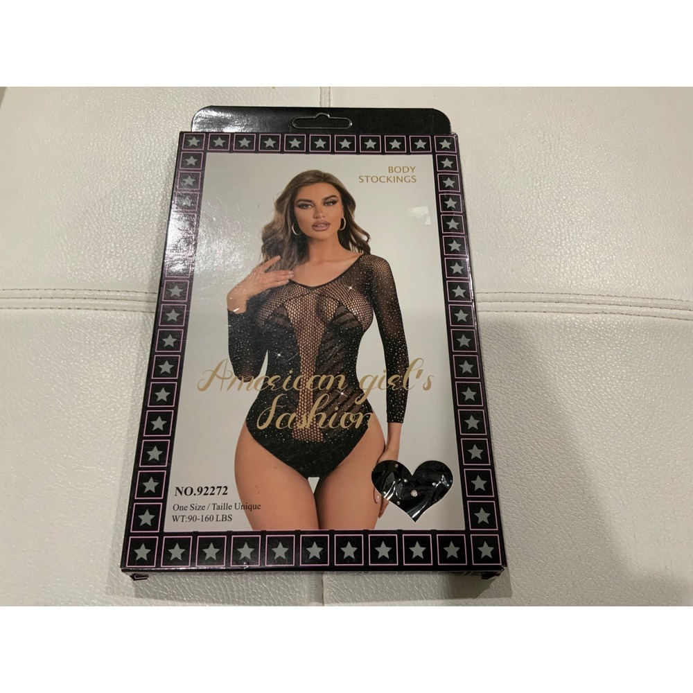 American Girl's Fashion Cindy Love Black Fishnet Body‎ Stocking Lingerie 92272
